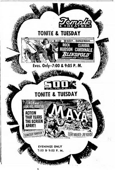 Temple Theatre - Old Ad (newer photo)